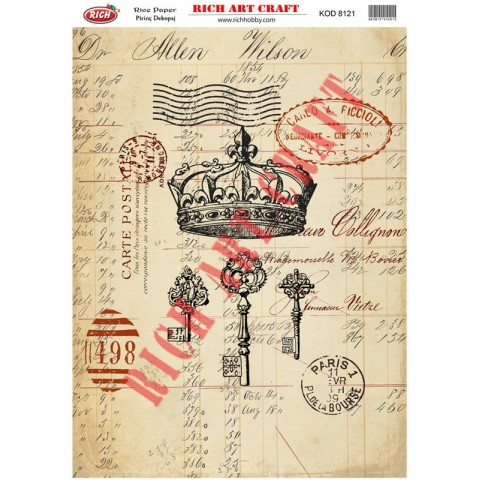 RİCH PİRİNÇ DEKOPAJ KAĞIDI KOD:8121