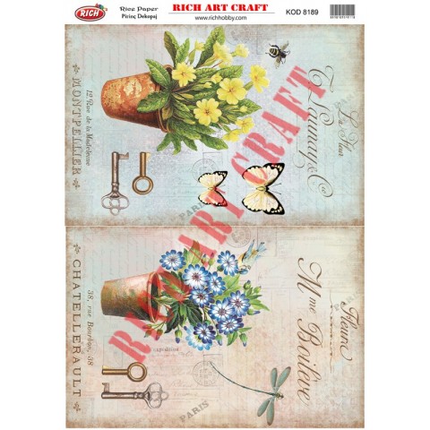 RİCH PİRİNÇ DEKOPAJ KAĞIDI KOD:8189