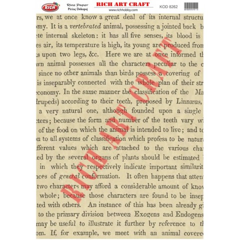 RİCH PİRİNÇ DEKOPAJ KAĞIDI KOD:8262