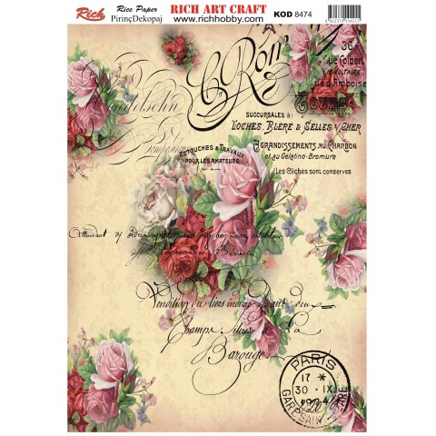 RİCH PİRİNÇ DEKOPAJ KAĞIDI KOD:8474