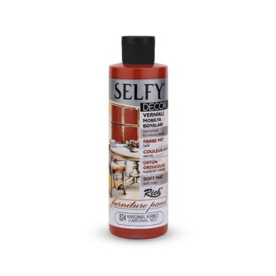 SELFY DECOR MOBİLYA BOYASI 240 CC KARDİNAL KIRMIZI