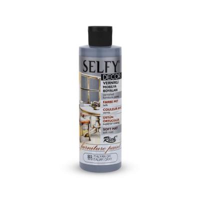 SELFY DECOR MOBİLYA BOYASI 240 CC İTALYAN GRİ