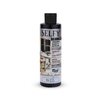 SELFY DECOR MOBİLYA BOYASI 240 CC SİYAH