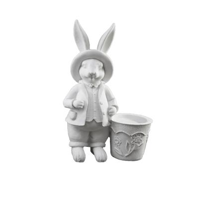 SEPETN BAŞINDAKİ TAVŞAN BİBLO 29X20 CM